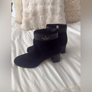 kate spade Morgan Black Suede Ankle Booties